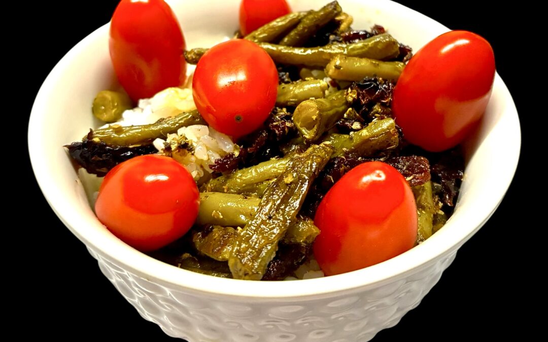 Sticky Rice + Tomatoes + Green Beans